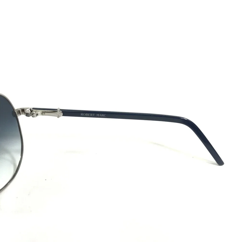 Robert Marc Sunglasses RM 776-364 Blue Silver Round Frames with Blue Lenses